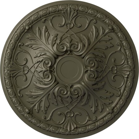 Ekena Millwork Tristan Ceiling Medallion (Fits Canopies up to 6 1/4"), Hnd-Painted Witch Hazel, 32 3/8"OD x 3 1/2"P CM32TNWHF